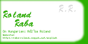 roland raba business card